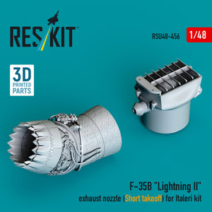 RESKIT RSU48-0456 Tuyère d&amp;#39;échappement F-35B « Lightning II » (décollage court) pour maquette Italeri (impression 3D) au 1/48