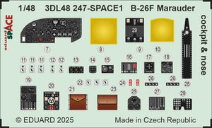 Eduard 3DL48247 B-26F Marauder cockpit &amp; nose SPACE ICM 1/48