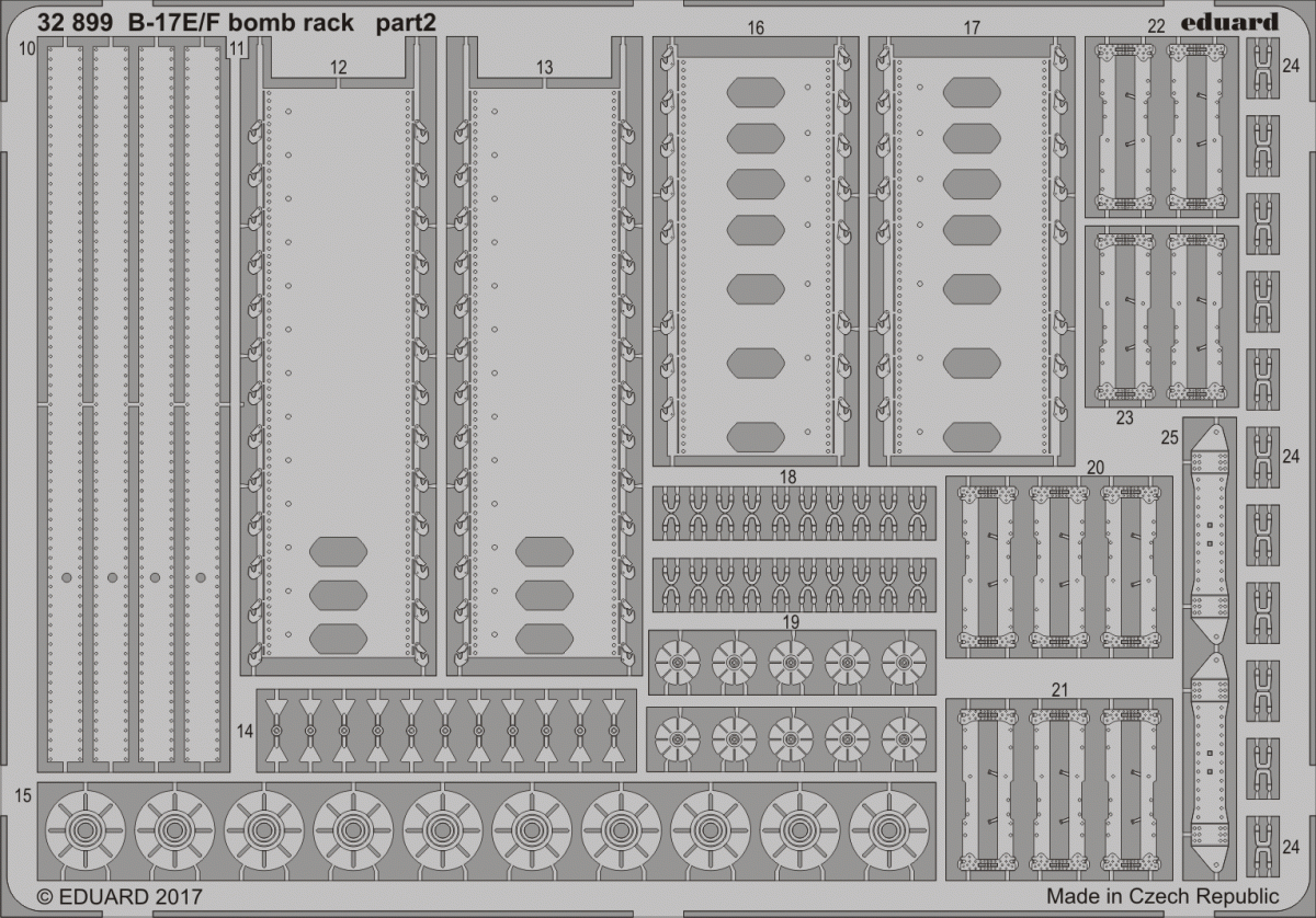 Eduard 32899 Support de bombes pour B-17E/F, échelle 1/32, HK MODELS – Bild 2