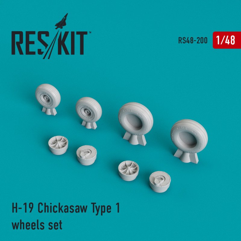 RESKIT RS48-0200 H-19 Jeu de roues Chickasaw Type 1 1/48