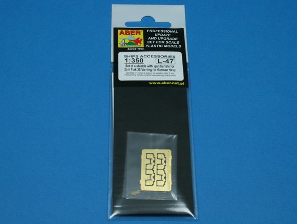 Aber 350L-47 Ensemble de 16 canons de 2 cm pour Flakvierling 38 allemand avec boucliers (1/350) – Bild 4