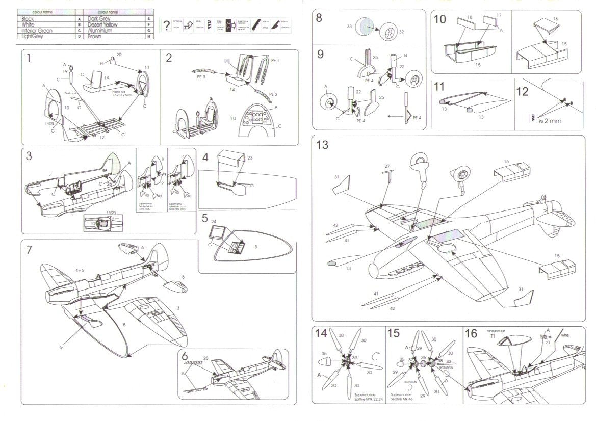Maquette AZ AZ7353 Supermarine Spitfire Mk.22 Spécial (1/72) – image 4