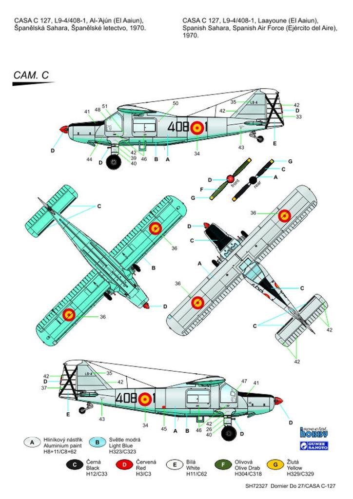 Special Hobby 72327 Dornier Do 27 Service allemand, espagnol et belge 1/72 – imagen 4