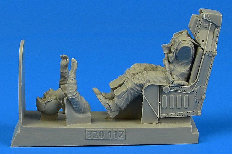Aerobonus 320112 Figurine de pilote de l'US Navy pour A-4 avec siège éjectable pour maquette Hasegawa/Trumpeter au 1/32 