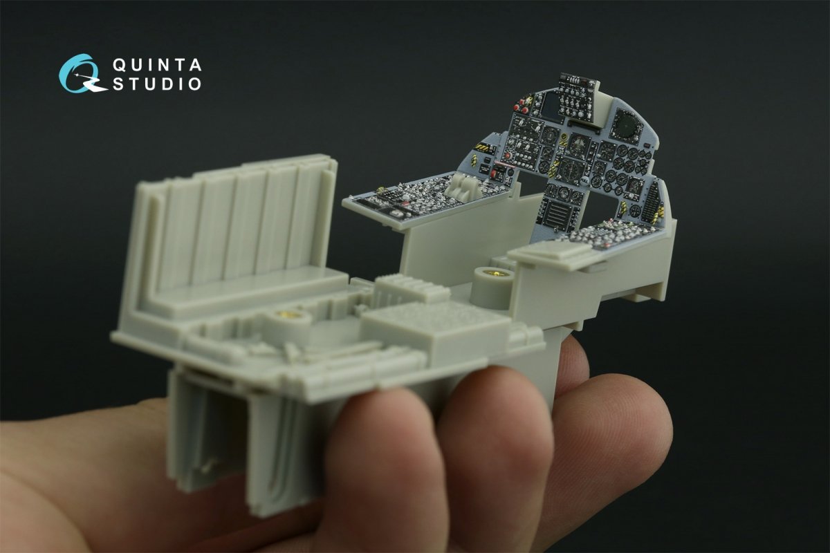 Intérieur imprimé en 3D et coloré sur papier décalcomanie pour F-15C Early/F-15A/F-15J Early (Tamiya) (petite version) Quinta Studio QDS-32155 – image 4
