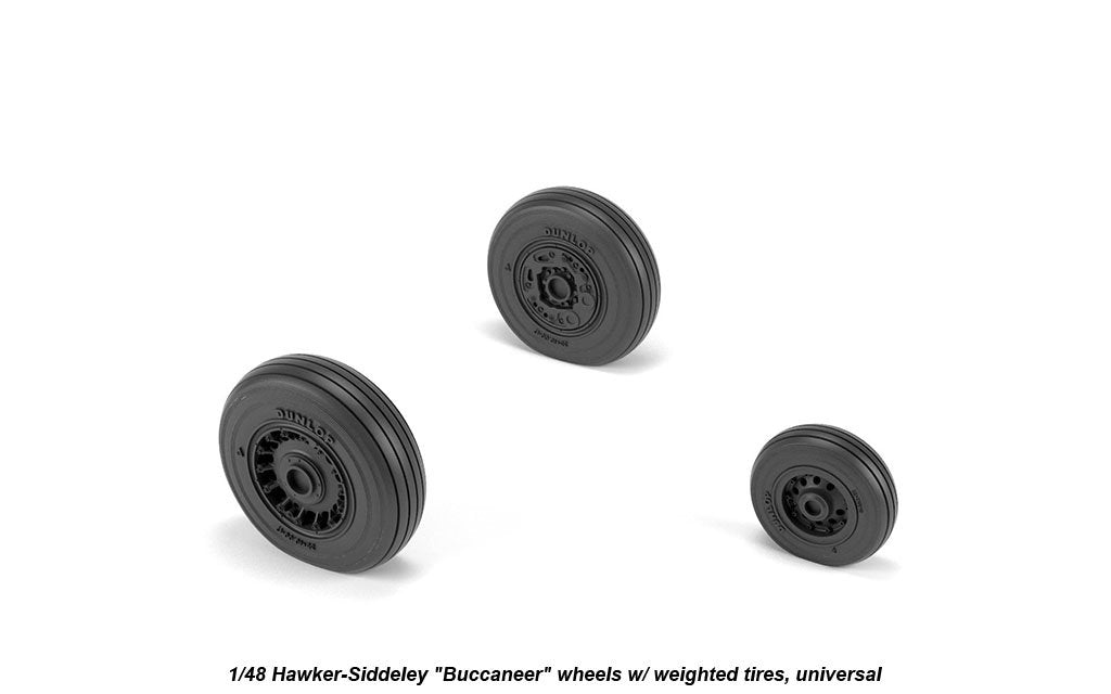 Roues du Hawker-Siddeley Buccaneer avec pneus lestés, Armory Models AW48409, échelle 1/48