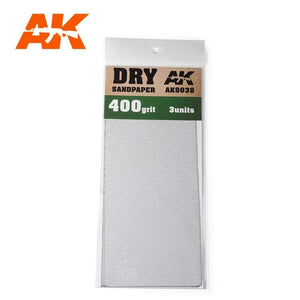 Papier de verre sec AK Interactive AK9038, grain 400