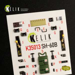 KELIK K35013 Décalcomanies 3D intérieures SH-60B pour maquette Kitty Hawk 1/35  – Bild 3