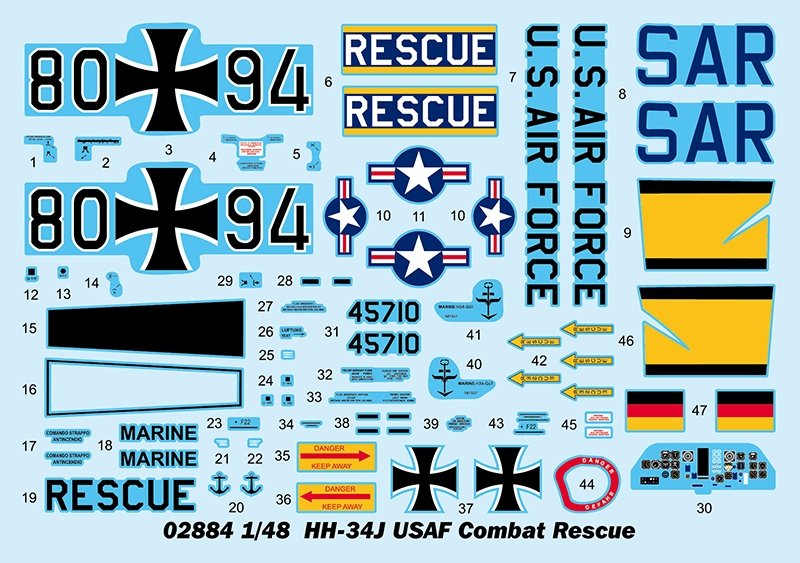 Trumpeter 02884 HH-34J USAF Combat Rescue 1/48 – image 12