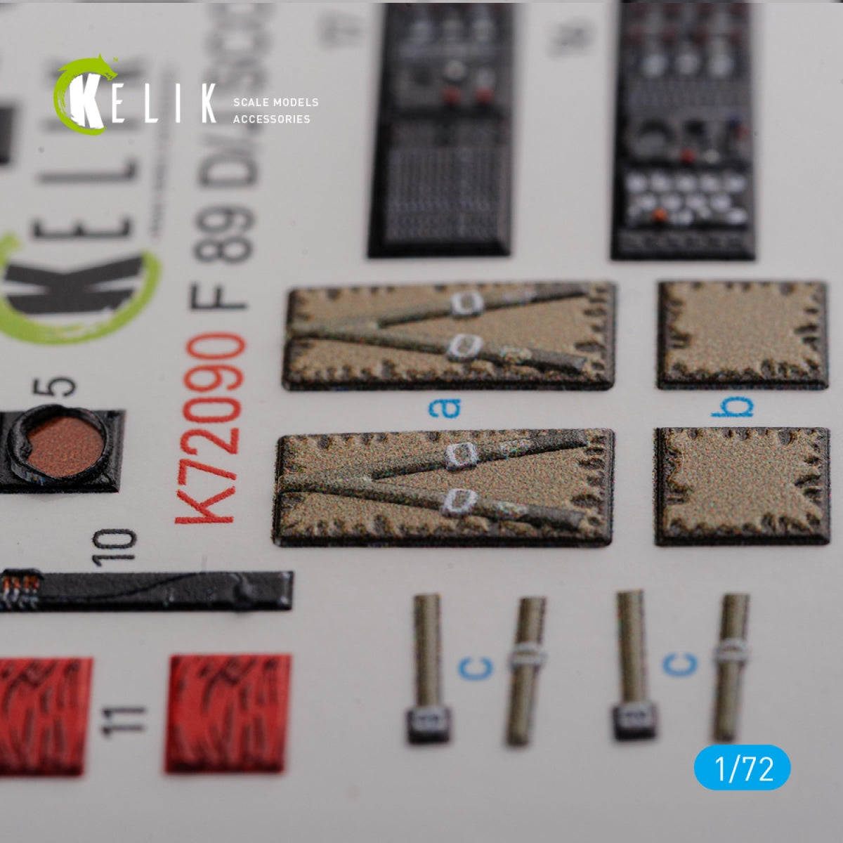 Décalcomanies 3D pour l&amp;#39;intérieur du F-89 D/J Scorpion KELIK K72090, compatibles avec la maquette Revell au 1/72  – image 7