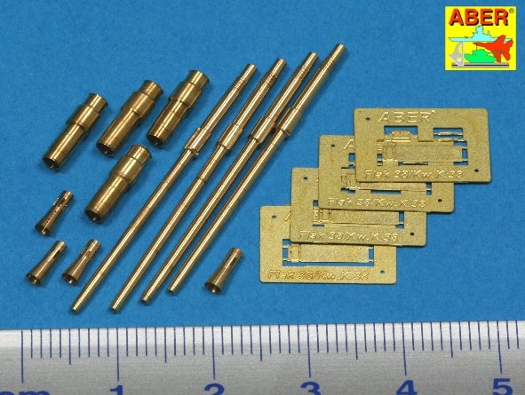 Aber 35L-087 Ensemble de 4 canons de canon allemands de 2 cm L/65 pour Flakvierling 38 (1/35) – Bild 2