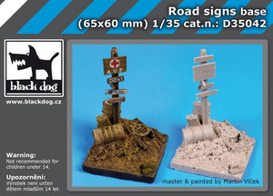 Socle de panneaux de signalisation Black Dog D35042 au 1/35