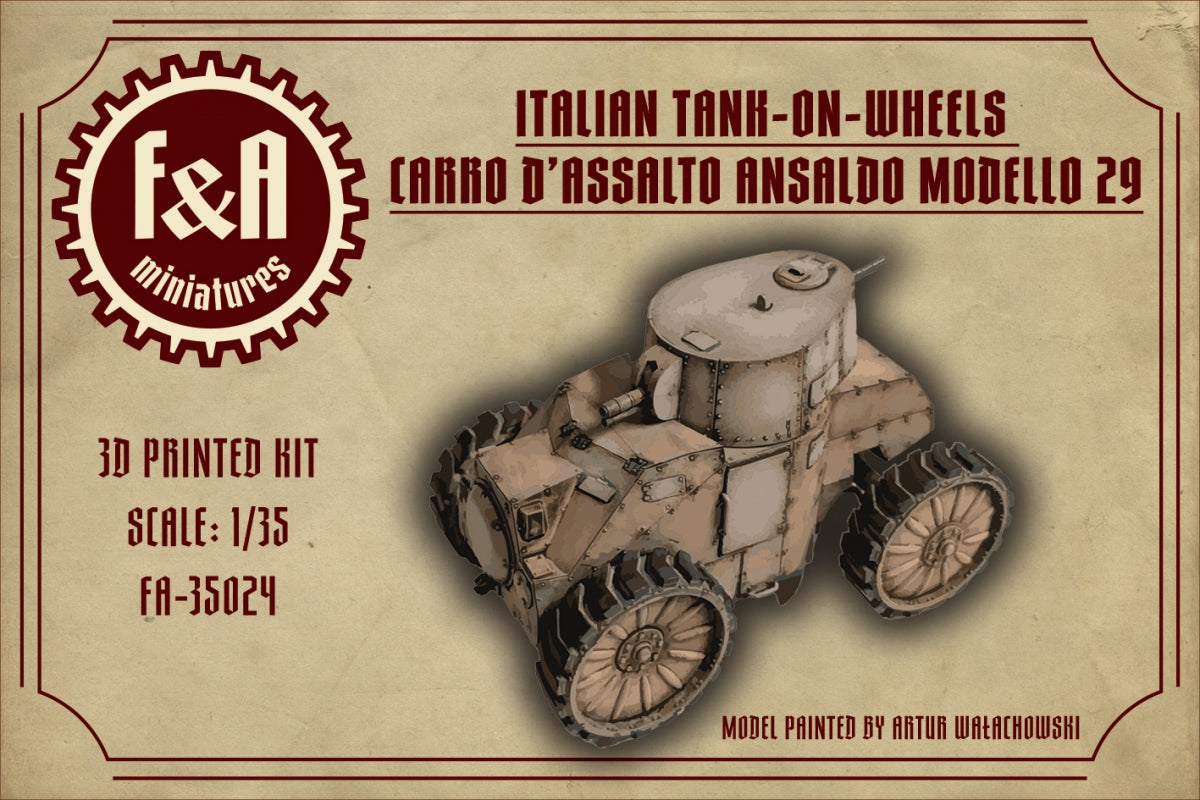 F&amp;A Miniatures FA-35024 Carro D'Assalto Ansaldo Modello 29 1/35