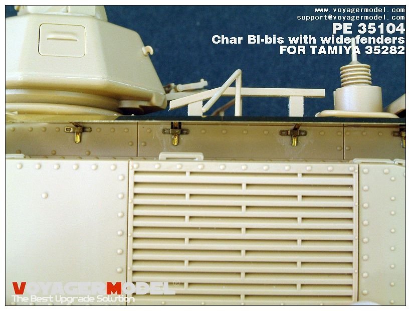 Maquette Voyager PE35104 Char bibis français de la Seconde Guerre mondiale avec ailes larges (version B incluant le canon) pour TAMIYA 35282 au 1/35 – image 2