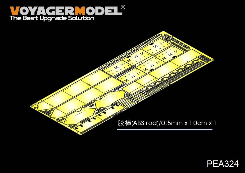 Jupe latérale pour char de combat principal soviétique/russe T-80U, modèle Voyager PEA324 (pour X ACT XS35001), échelle 1/35