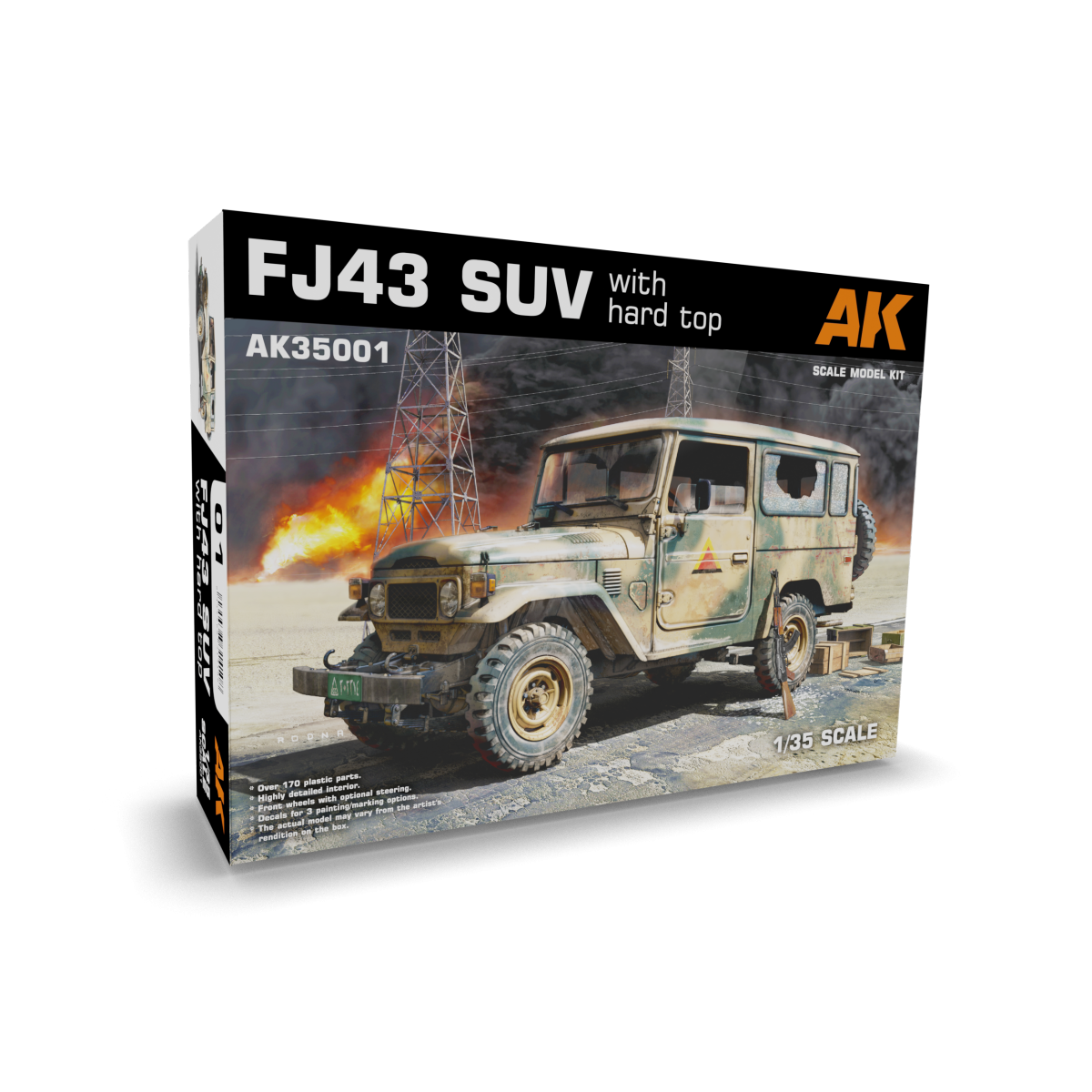 AK Interactive AK35001 FJ43 SUV AVEC TOIT RIGIDE 1/35