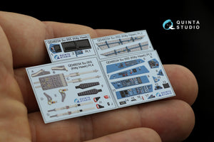 Intérieur imprimé en 3D et coloré sur papier décalcomanie Quinta Studio QD48234 Su-35S (KittyHawk) 1/48  – image 8