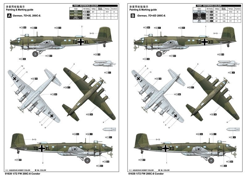 Trumpeter 01639 FW200 C-8 Condor 1/72 – zdjęcie 3