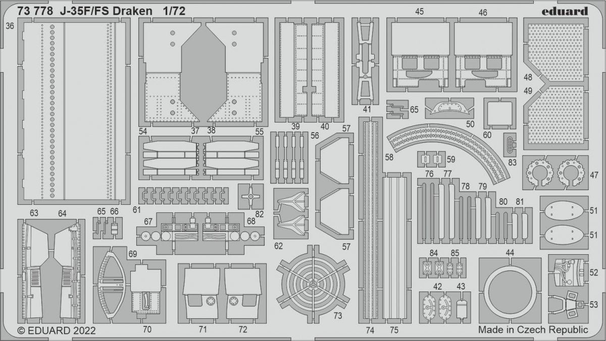 Eduard 73778 J-35F/FS Draken HOBBY 2000, HASEGAWA 1/72 – Bild 2
