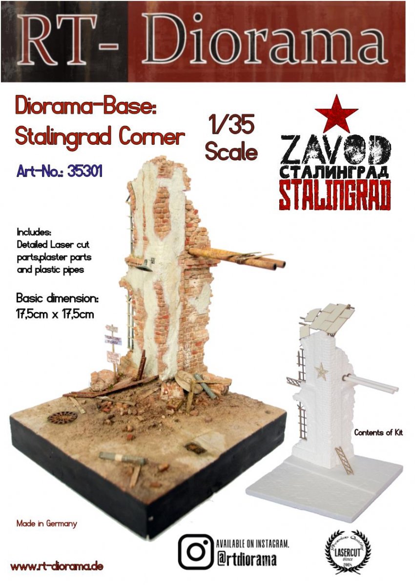 RT-Diorama 35301 Socle de diorama : Coin de Stalingrad 1/35