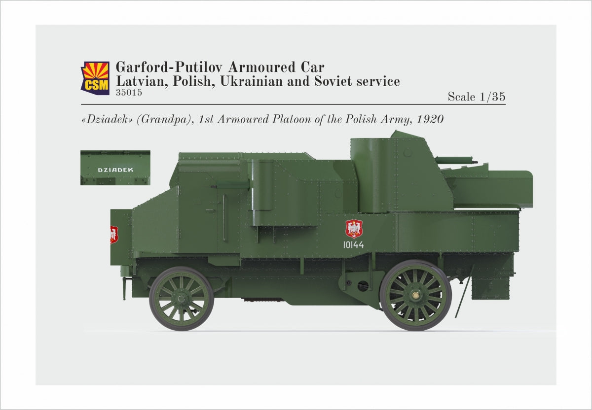 Copper State Models 35015 Voiture blindée Garford-Putilov, service letton, polonais, ukrainien, soviétique, échelle 1/35 – image 6