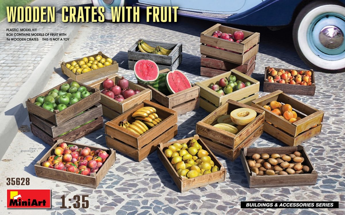 MiniArt 35628 CAISSES EN BOIS AVEC FRUITS 1/35