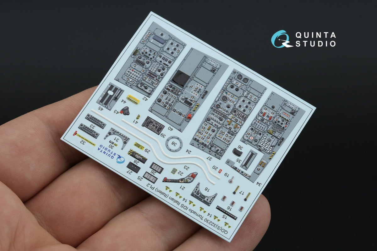 Intérieur imprimé en 3D et coloré sur papier décalcomanie (Italeri) de Quinta Studio QD+32230 Tornado IDS (avec pièces en résine imprimées en 3D) à l&amp;#39;échelle 1/32 – image 8