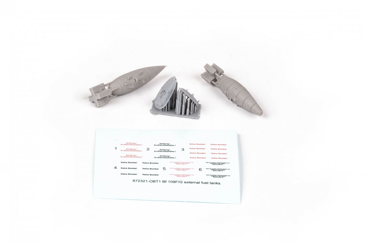 Réservoirs de carburant externes Eduard 672321 Bf 109F/G EDUARD 1/72