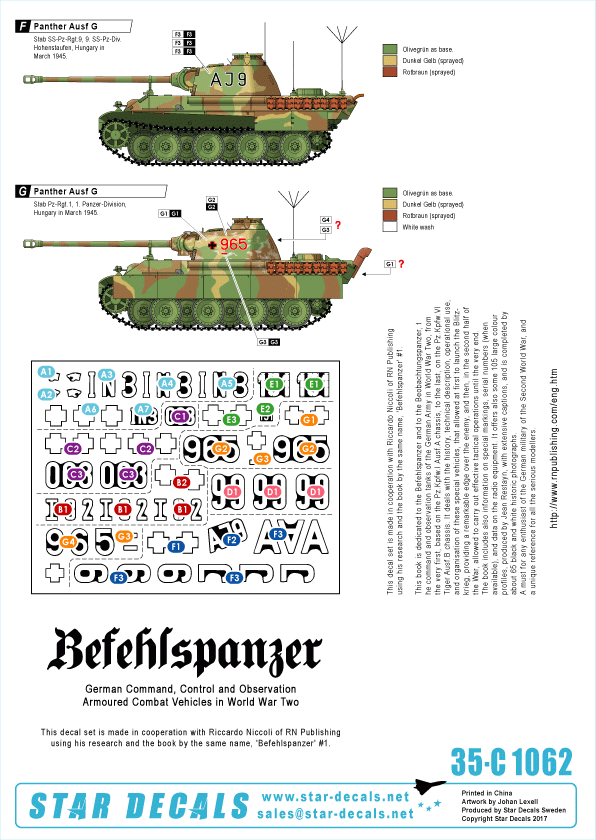 Star Decals 35-C1062 Befehlspanzer #6 1/35 – immagine 2