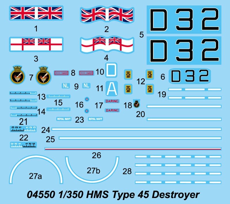 Trumpeter 04550 HMS Type 45 Destroyer 1/350 – immagine 4