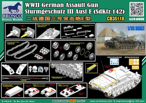 Bronco CB35118 Pistolet d&amp;#39;assaut allemand de la Seconde Guerre mondiale Sturmgeschutz III Ausf E (SdKfz 142) 1/35 – image 2