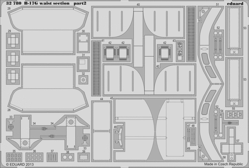 Eduard 32780 B-17G waist section 1/32 HK Models – zdjęcie 2