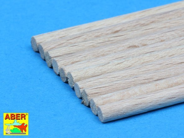 Aber WR3 Wood round rods 3,00 mm lenght 250 mm x 10 pcs. – zdjęcie 4
