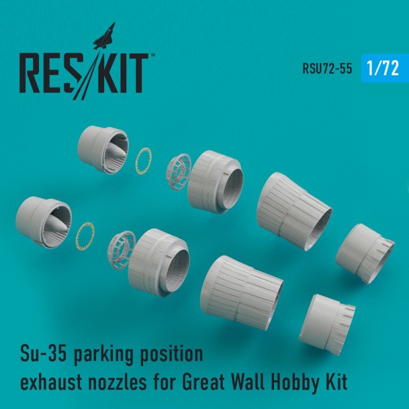 RESKIT RSU72-0055 Buses d'échappement en position de stationnement Su-35 pour Great Wall Hobby 1/72