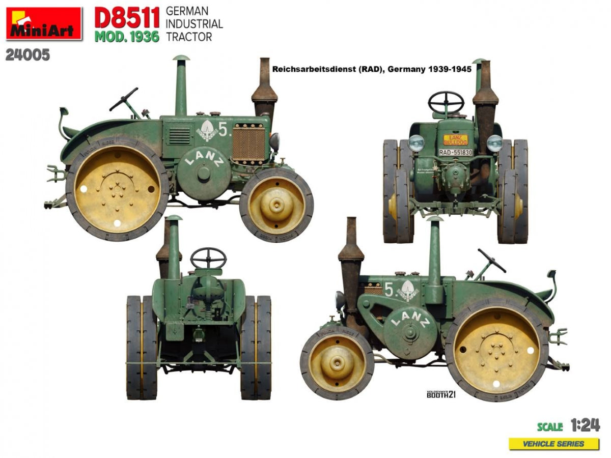 MiniArt 24005 TRACTEUR INDUSTRIEL ALLEMAND D8511 MOD. 1936 1/24 – Bild 6