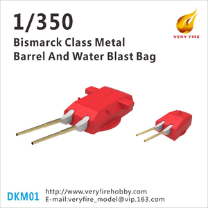 Canon en métal et sac de sablage à l&amp;#39;eau Very Fire DKM01 Bismarck 1/350