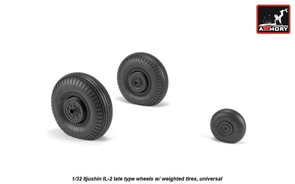 Armory Models AW32016 Iljushin IL-2 Bark, roues de type tardif avec pneus lestés, échelle 1/32 – immagine 5