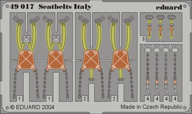 Eduard 49017 Ceintures de sécurité Italie 1/48