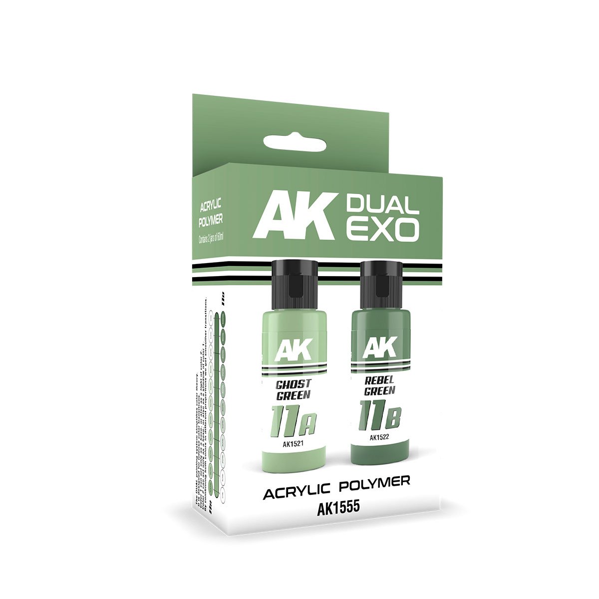 AK Interactive AK1555 DUAL EXO SET 11 – 11A GREEN FANTÔME &amp;amp; 11B GREEN REBEL