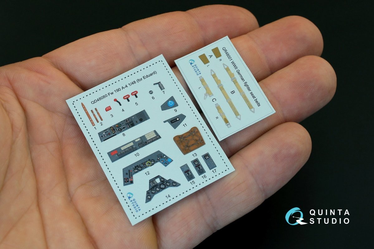 Intérieur imprimé en 3D et coloré sur papier décalcomanie Quinta Studio QD48080 FW 190A-4 (pour kit Eduard) 1/48 – Bild 11