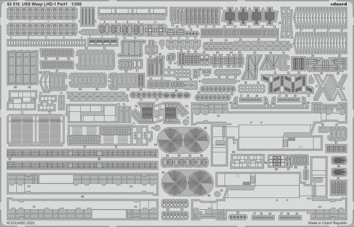 Eduard BIG5376 USS Wasp LHD-1 PARTIE 1 TRUMPETER 1/350