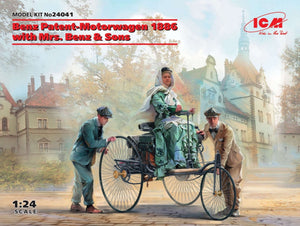 ICM 24041 Benz Patent-Motorwagen 1886 avec Mme Benz &amp;amp; Fils 1/24