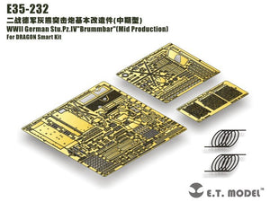 ET Model E35-232 WWII German Stu.Pz.IV &amp;quot;Brummbar&amp;quot; (Mid Production) (Pour DRAGON Smart Kit) (1/35)