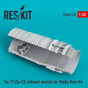 RESKIT RSU48-0130 Tuyères d&amp;#39;échappement Su-17 (Su-22) pour maquette Hobby Boss au 1/48