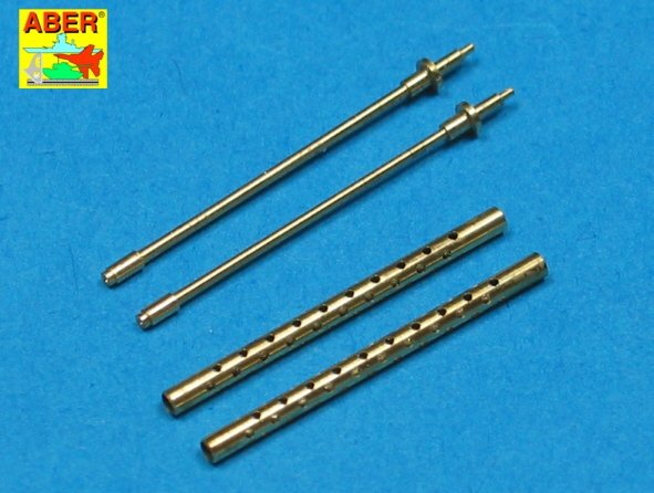 Aber A32017 Jeu de 2 canons standard de calibre .50 (12,7 mm) pour mitrailleuses d&amp;#39;avion américaines Browning M2 (1/32)