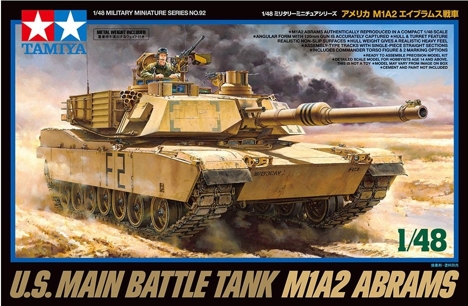 Tamiya 32592 CHAR DE COMBAT PRINCIPAL AMÉRICAIN M1A2 ABRAMS (1/48)