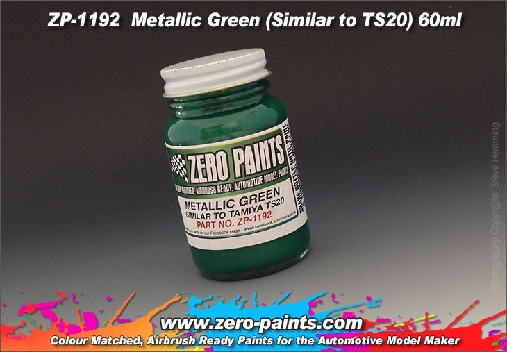 Peinture Zero Paints ZP-1192 Vert métallisé (Similaire à TS20) 60 ml