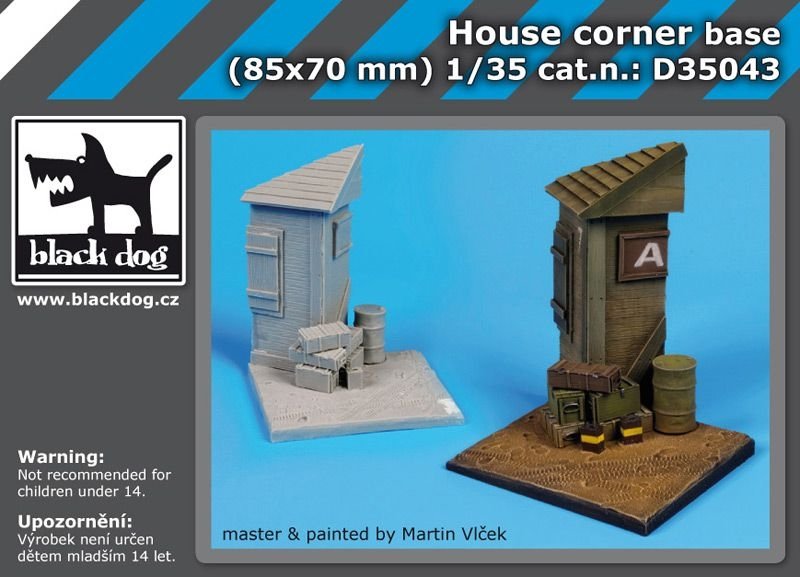 Socle d'angle de maison Black Dog D35043 1/35