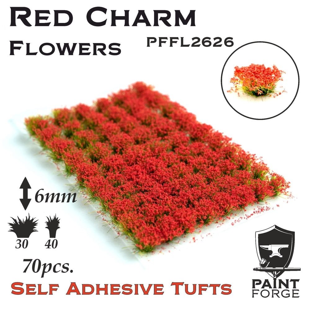 Paint Forge PFFL2626 Fleurs rouges à charme 6 mm