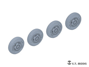 E.T. Model P35-106 WWII German Sd.Kfz.234 Large Diameter Weighted Wheels Type.6 1/35 – zdjęcie 2